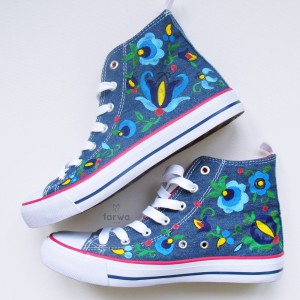 Trampki wysokie folklor