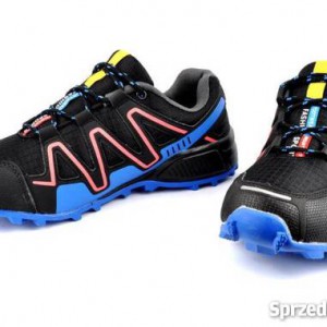 buty trekingowe czarno niebieskie